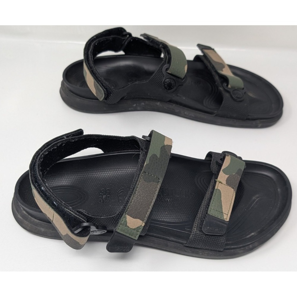 Birkenstock Kalahari Sandals Womens 39 Slingback Comfort Flats Camouflage Greeen